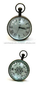 <b>Vintage</b> Solid <b>Compass</b> Paper Weight <b>Compass</b> Watch Round Glass Push Button <b>Compass</b> Home Decoration Nautical Gift - Product Image 2
