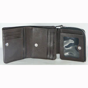 กระเป๋าสตางค์นักขี่จักรยานหนังแท้หนังวัวปรับแต่งโลโก้ซิปสั้นโพลีเอสเตอร์ Unisex สีที่กำหนดเอง - Product Image 2