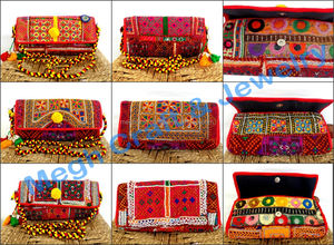 Vente chaude Vintage Banjara Style Kutch broderie femmes pochette sacs à main indien Tribal Kutch broderie Banjara Style pochette - Product Image 3