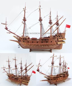 Modèle de navire historique GOKE - Modèle de voilier en bois - Product Image 1