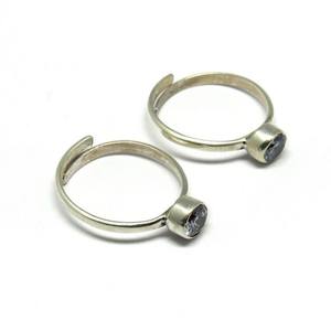 Anillo de plata de primera ley con forma de dedo para mujer, sortija, plata esterlina 925, Circonia cúbica, zirconia, circonita, zirconita, color púrpura, moda india - Product Image 5