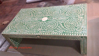 Table basse incrustée d'os de chameau faite à la main fabricant indien meubles de salon pour un usage domestique