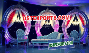 Wedding Stage Royal <b>Backdrop</b> Latest Design Oval <b>Frame</b> for Stage Set New Style Round Panel <b>Backdrop</b> Panel - Product Image 3