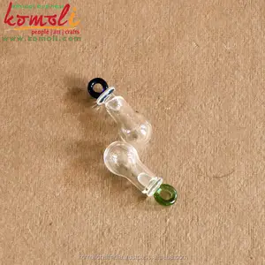 Murano mini glass bottle pendant for jewelry hollow glass pendants