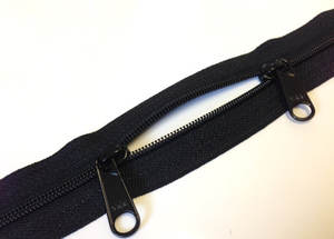 Verrouillage automatique Double curseur en nylon fermeture éclair en métal à extrémité ouverte Type de fermeture éclair pour chaussures vêtements sacs oreillers Textiles de maison - Product Image 2