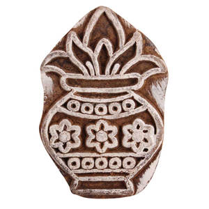 Kalash <b>Shape</b> Handmade Wooden Printing <b>Blocks</b> Wooden <b>Blocks</b> for <b>Block</b> Printing - Product Image 1
