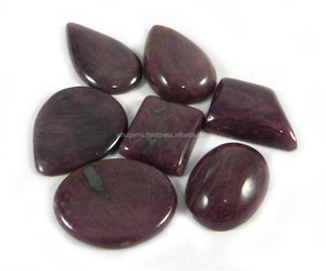 พลอยทับทิมธรรมชาติ25 Gms แบบ Cabochon IG0435,แบบธรรมชาติ7ชิ้น - Product Image 2
