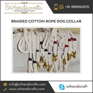 Fine Stitched Skin Friendly Braided Cotton Rope Dog Collar at Best Price - Product Image 1