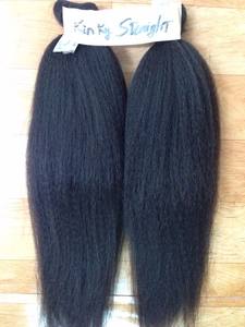 <b>Kinky</b> <b>Straight</b> Raw Unprocessed Virgin <b>Hair</b> Yaki <b>Kinky</b> <b>Straight</b> Cambodian <b>Hair</b> Bundles Natural Human <b>Hair</b> - Product Image 5