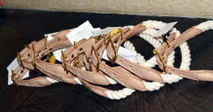 ElegantCOTTON ROPE LEATHER DOG <b>COLLAR</b> HANDMADE ROPE DOG <b>COLLAR</b> - Product Image 2