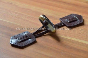 Botón de cuerno natural de búfalo/buey de fabricante indio 2016, 2 agujeros, negro/marrón, ecológico, lavable, con patrón ovalado y perla - Product Image 4