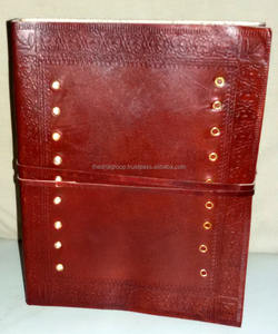 Wholesale Handmade Genuine <b>Leather</b> Address Book Plain Strap Closure Hardcover Style <b>Diary</b> - Product Image 4