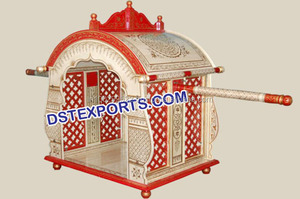 งานแต่งงานอินเดียนกยูง Palki ดอกไม้ตกแต่ง Doli Swan Doli - Product Image 5