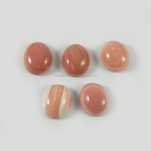 Lote de 5 Piezas de Ópalo Rosa Natural Recubierto, Cabujón Ovalado de 12x10 mm, 18.05 Quilates, Piedra Preciosa Suelta para Fabricación de Joyas, Venta al Por Mayor - Product Image 1