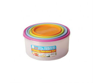 14 piezas de tapa de color arcoíris/contenedor de almacenamiento de alimentos redondo - Product Image 2