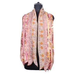 Vintage <b>Silk</b> Saree 10 Strips Patti <b>Scarves</b> Stole for Girls SC022 Trendy Stole Sari Patches Reversible <b>Scarf</b> Colorful Striped - Product Image 1