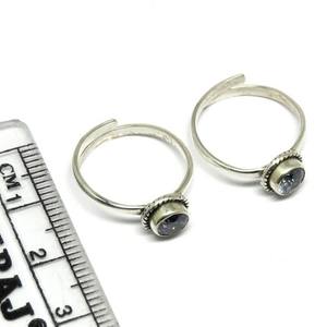 Amour Attraction violet CZ 925 argent Sterling bague d'orteils en pierre précieuse vente en gros bijoux en argent bijoux en argent faits à la main - Product Image 6