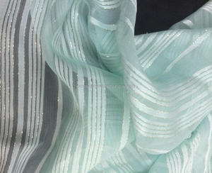 Mousseline de soie élégante en soie vierge véritable scintillante avec lurex - Product Image 5