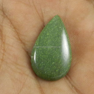 พลอยแก๊สไพร์สีเขียว 29x17 มม. ทรงลูกแพร์ แบบคาโบชอง ทำด้วยมือ สำหรับทำเครื่องประดับ - Product Image 3