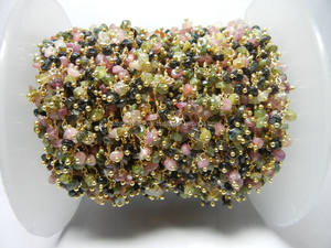 Multi-Tourmaline Gemstone Bijoux et composants Conception de chaîne pendante - Product Image 3
