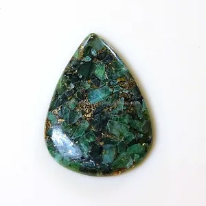 Cabochão esmeralda de cobre natural em todos os tamanhos