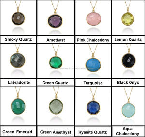 Collier pendentif calcédoine rose ensemble de lunette ronde en argent sterling 925 pour les idées de cadeaux de mariage de fête - Product Image 2