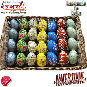 Huevos de Pascua de Madera Pintados a Mano Surtidos al por Mayor, Adornos Decorativos de Primavera para Exhibiciones Festivas, Manualidades y Decoración del Hogar - Product Image 2