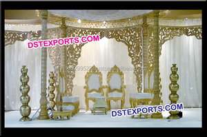 Porte de mariage traditionnelle indienne Darwaja, entrée des mariés - Product Image 5