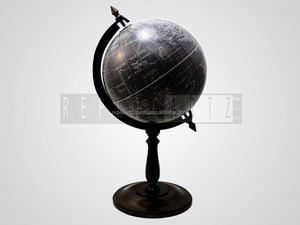 Socle décoratif en bois Globe du monde Décor Bureau politique Monde Terre Géographie Éducatif Enfants Adultes École Bureau à domicile - Product Image 3
