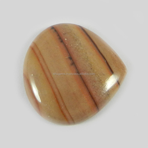 Jaspe Wagul natural de 24x24 mm, cabujón en forma de corazón, 4.31 g, piedra preciosa suelta para la elaboración de joyas. - Product Image 2