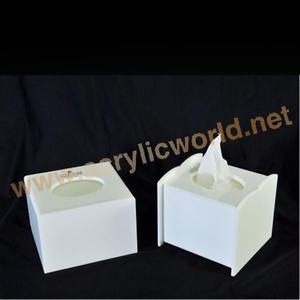 Caja de pañuelos de acrílico transparente personalizada de fábrica Caja de pañuelos/servilletero - Product Image 4
