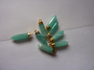 Colgante Hexagonal de amazonita natural, cristal de piedras preciosas de Chakra para colgantes y dijes curativos - Product Image 3