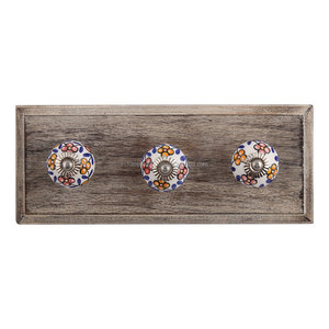 Cintre mural Vintage en bois et céramique Floral, fait à la main, de haute qualité, décoratif, rouge, pour vêtements, bon marché, vente en gros, 1 pièce - Product Image 1