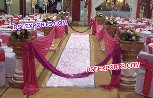 Columnas de Cristal Metálicas para Escenario de Boda, Pilares de Cristal para Pasillo de Boda, Columnas de Latón Metálicas con Cristales para Escenario de Boda, Irlanda - Product Image 5