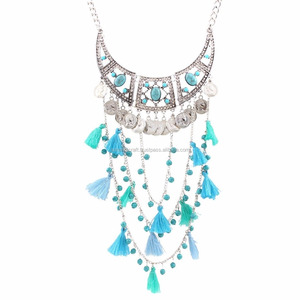 Handmade Happiness Long Choker Bib <b>Statement</b> <b>Necklace</b> heavy choker <b>necklace</b> indian choker <b>necklaces</b> - Product Image 1