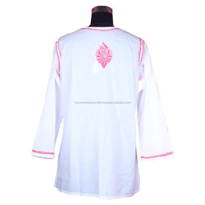 Poulet Brodé Kurta Casual Wear Kurti Coton Indien Tunique Taille S, M, L, XL, XXL Western Party Wear Designer Kurtis New Arr - Product Image 2