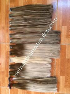 Extensiones de Cabello Vietnamitas con Ideas de Color Creativas, 100% Cabello Virgen Remy, Trama de Piel, Longitud de 8 a 40 Pulgadas, 100g por Pieza - Product Image 1