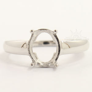 Anillo de Plata de Ley 925 con forma ovalada, 7x9mm, cualquier tamaño, Semi montaje, aniversario, regalo de amor - Product Image 1