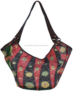 Bolso indio Bolsos étnicos Bolso Kantha de algodón - Product Image 1