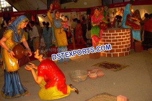 Estatua Punjabi tradicional para mujer, estatua Punjabi de bienvenida para la entrada, Punjabi, estatua de fibra de alta calidad - Product Image 6