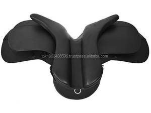 อานม้าม้าสีดำ/ น้ำตาลกระโดดแบบอังกฤษมีความทนทาน GP อเนกประสงค์ทำจากหนัง - Product Image 5