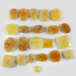 หินธรรมชาติสีเหลือง Aventurine 100 Gms,22ชิ้นฟรีฟอร์ม Cabochon - Product Image 3