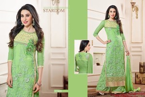 Kanya Libas Salwar Kameez, Material de Lino, Diseño de Mangas, Hermosa Moda India y Pakistaní, Ropa de Fiesta para Damas, Bordado - Product Image 4