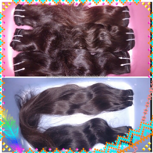 Un donante 100% sin procesar virgen indio color natural mejor textura cuerpo onda cabello crudo tejido de la India - Product Image 2