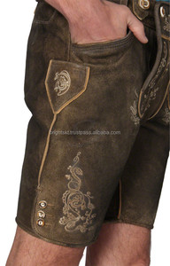 Authentic Mens Bavarian Leather Lederhosen Traditional German <b>Oktoberfest</b> Costume Shorts - Product Image 3