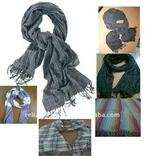 ชุดผ้าพันคอผ้าฝ้ายและเส้นใยวิสคอสแบบยาวธรรมดาสำหรับผู้ใหญ่อุปกรณ์สวมใส่หลากสี - Product Image 2