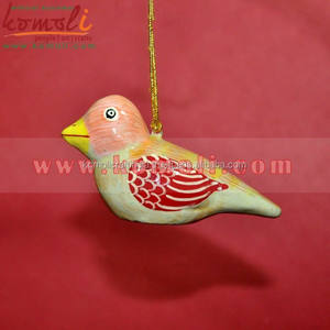 Papel pintado a mano, mache de animales, adornos de Navidad - Product Image 3