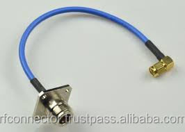 Câble d'assemblage bleu durable et longue durée N(F) 4 trous vers M(RA) avec Rg 141, longueur de 1 mètre pour la communication et les réseaux - Product Image 3