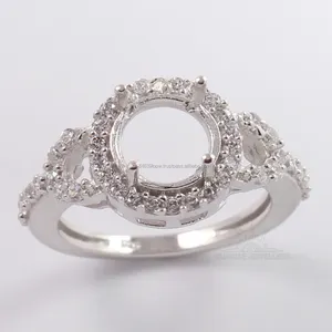 แหวนแต่งงานแบบคลาสสิกสวยงามทุกขนาด8มม. CZ แหวนพลอย925สเตอร์ลิงสีเงินชุดทางเลือกของคุณสำหรับทุกเพศ - Product Image 1