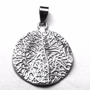 Beau pendentif en argent sterling 925 fait à la main magnifique breloque disque Fusion Casa De Plata bijoux faits à la main pour les fiançailles - Product Image 1